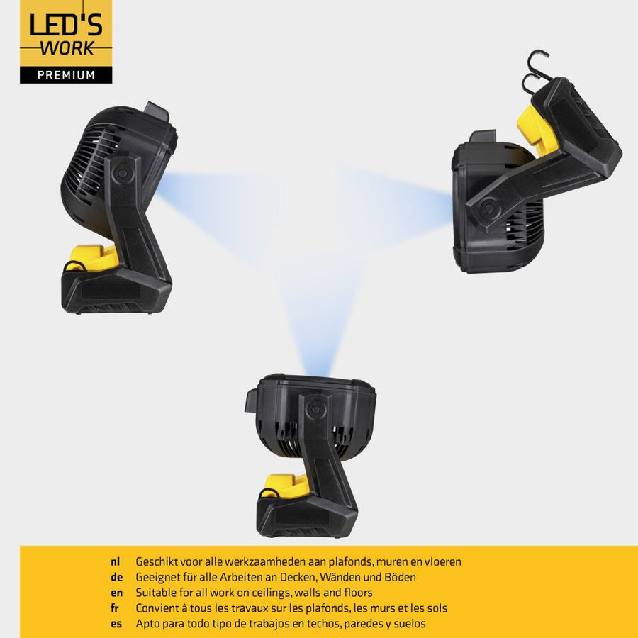 LED's Work 18V werklamp met ventilator - 48W 3000lm 5000K - IP20 Werklampen led.gl