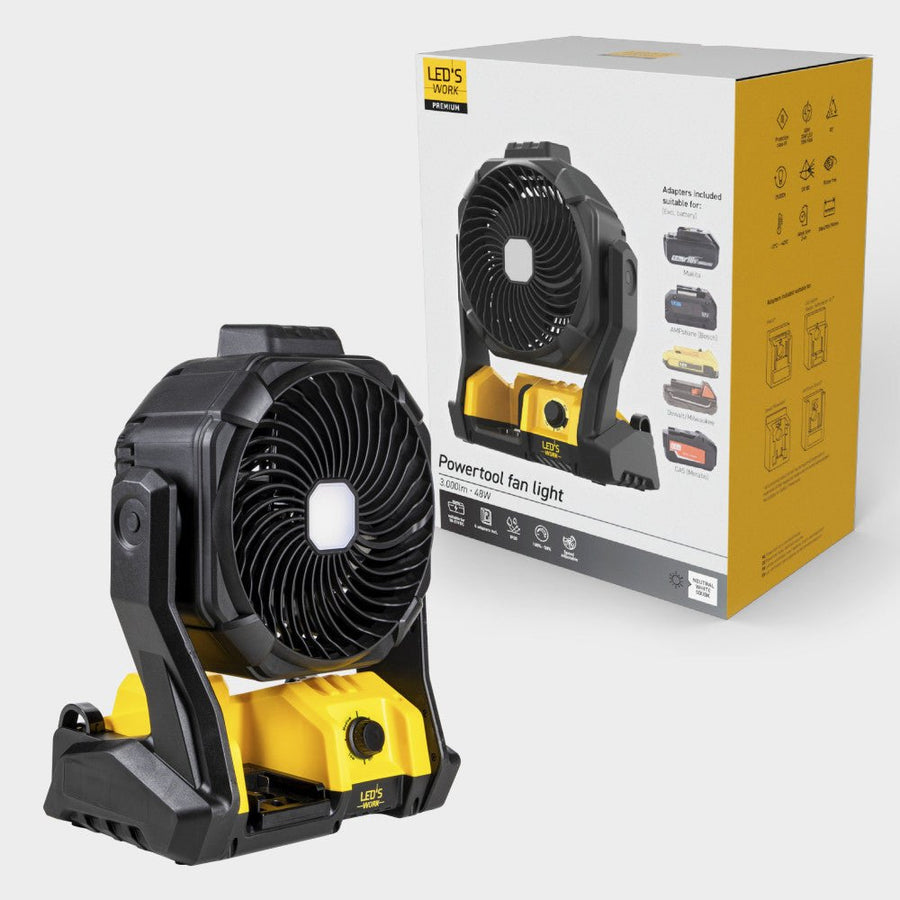 LED's Work 18V werklamp met ventilator - 48W 3000lm 5000K - IP20 Werklampen led.gl