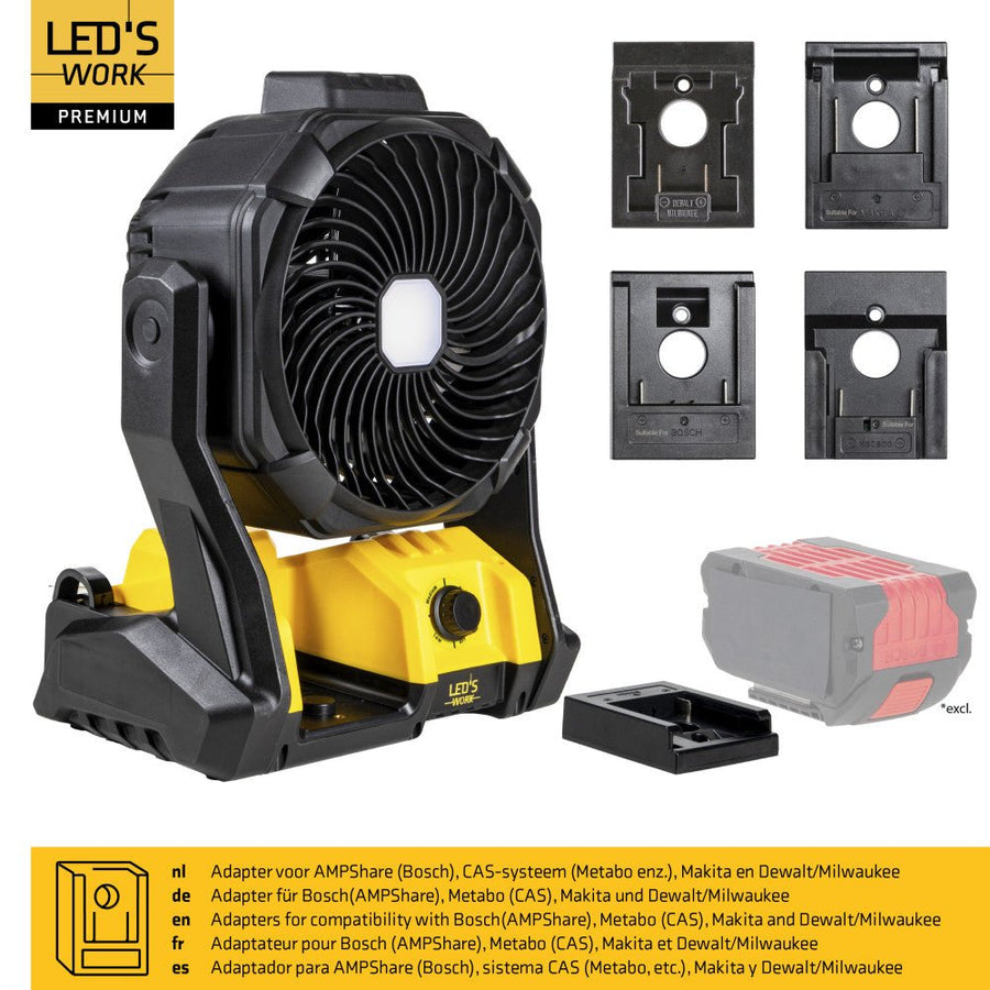 LED's Work 18V werklamp met ventilator - 48W 3000lm 5000K - IP20 Werklampen led.gl