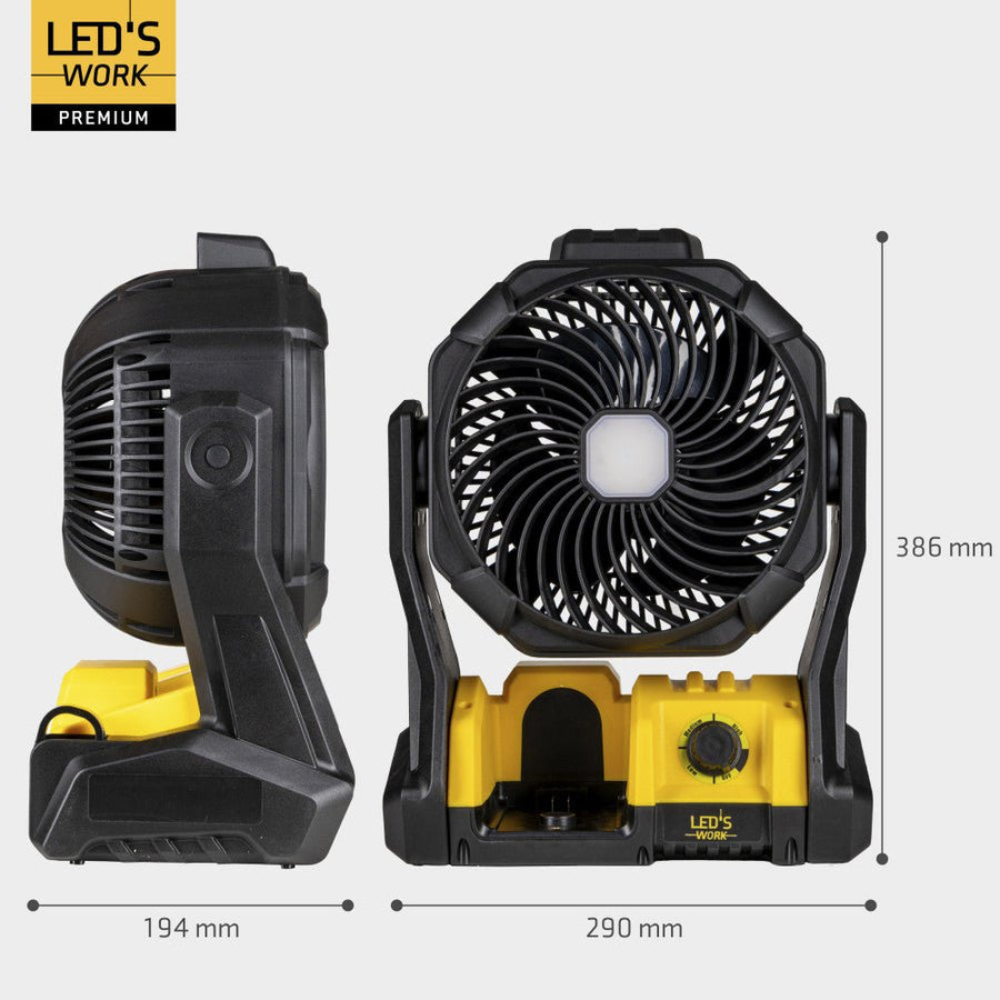 LED's Work 18V werklamp met ventilator - 48W 3000lm 5000K - IP20 Werklampen led.gl