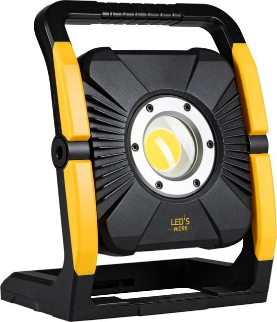 LED's Work 18V Acculamp Werklamp - Incl Adapters - LED Werklamp 5000lm – Klasse 3 • IP54 • IK08 • Dimbaar • Compatibel met Makita, Bosch, DeWalt & Metabo Bouwlampen led.gl