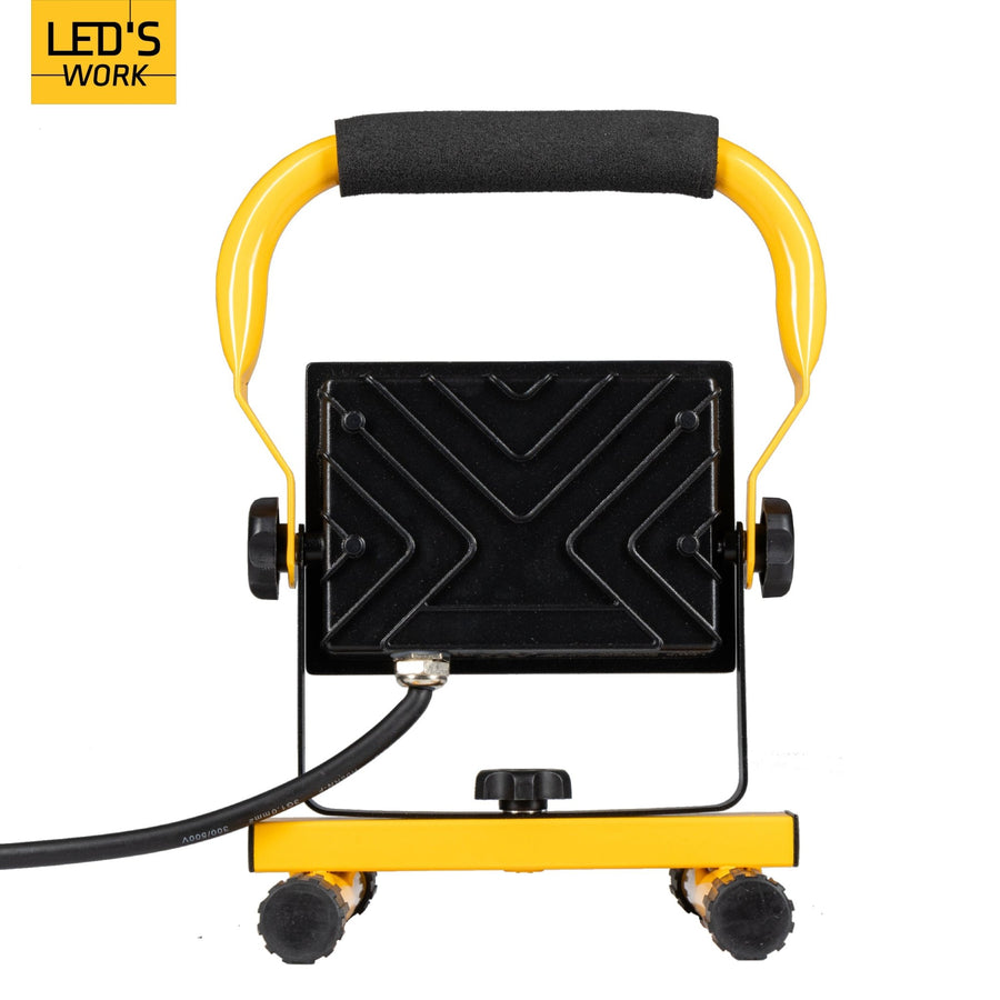LED's Work Bouwlamp 3100 - Verstelbare beugel - Waterdicht (IP65) - Zwart geel Werklampen led.gl