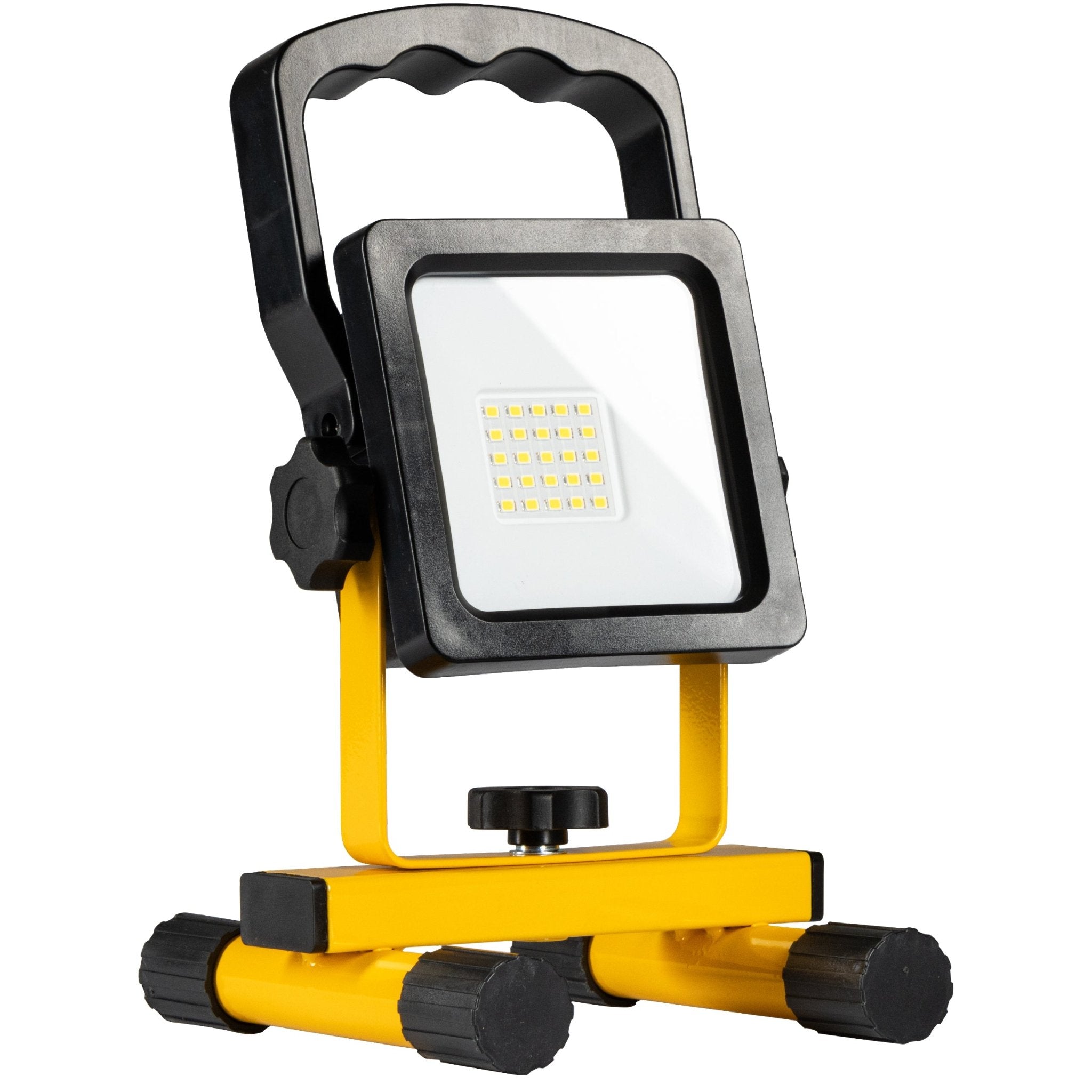 LED's Work draadloze LED Werklamp op accu 1200lm - Oplaadbaar en kantelbaar - Zwart geel Werklampen led.gl