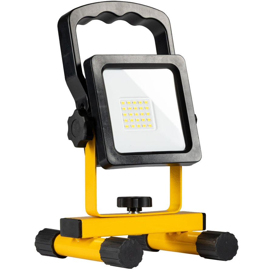 LED's Work draadloze LED Werklamp op accu 1200lm - Oplaadbaar en kantelbaar - Zwart geel Werklampen led.gl