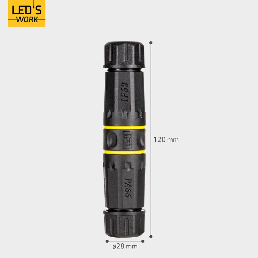 LED's Work Ethernet connector RJ45-connector I-vorm – CAT6A – Ø4,5–7,5 mm kabel – IP68 Kabelverbinders led.gl