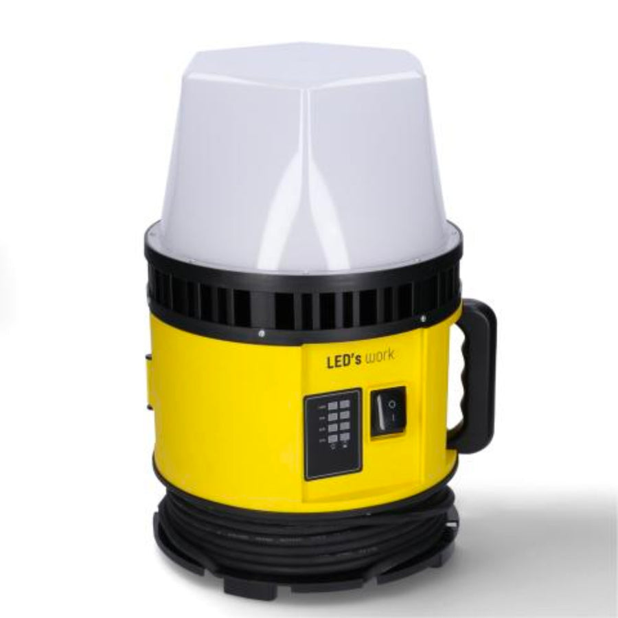 LED's Work 18V HybridPro Bouwlamp 12000lm - 360 graden licht - op accu en netstroom - 80W - IP55 & Rough Service Tested Werklampen led.gl
