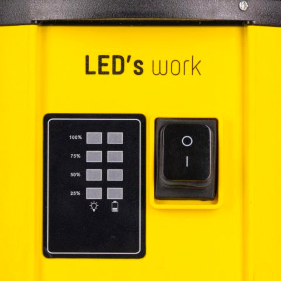 LED's Work 18V HybridPro Bouwlamp 12000lm - 360 graden licht - op accu en netstroom - 80W - IP55 & Rough Service Tested Werklampen led.gl