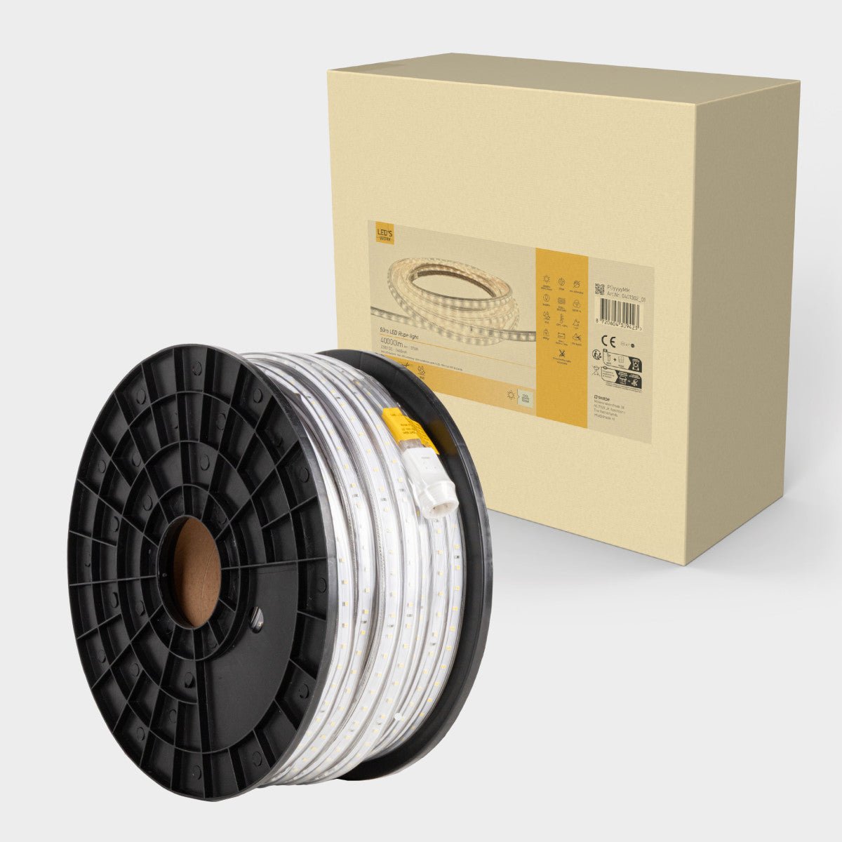 LED's Work LED Rope Lichtslang 50 meter bouwverlichting - Verlengbaar tot 100 meter - 40.000 lm Lichtbronnen led.gl