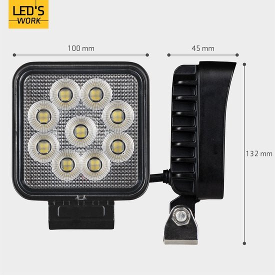 LED's Work LED Schijnwerper voor voertuigen - Geschikt voor tractor, vrachtwagen, auto, bus en schip - 26W Schijnwerpers led.gl