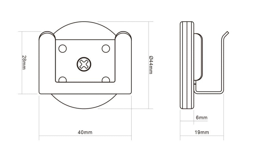 LED's Work LICHTSLANG Accessoire - Magneet - 19mm Ø47mm - Zwart Accessoires led.gl