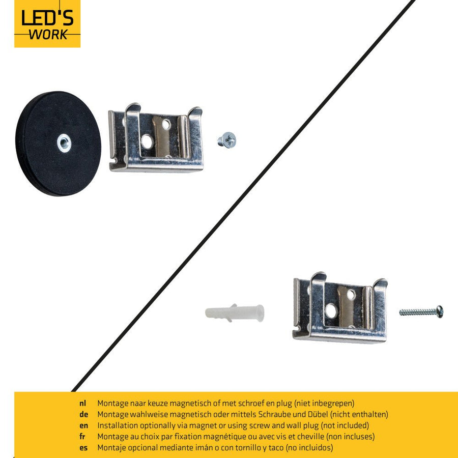 LED's Work LICHTSLANG Accessoire - Magneet - 19mm Ø47mm - Zwart Accessoires led.gl