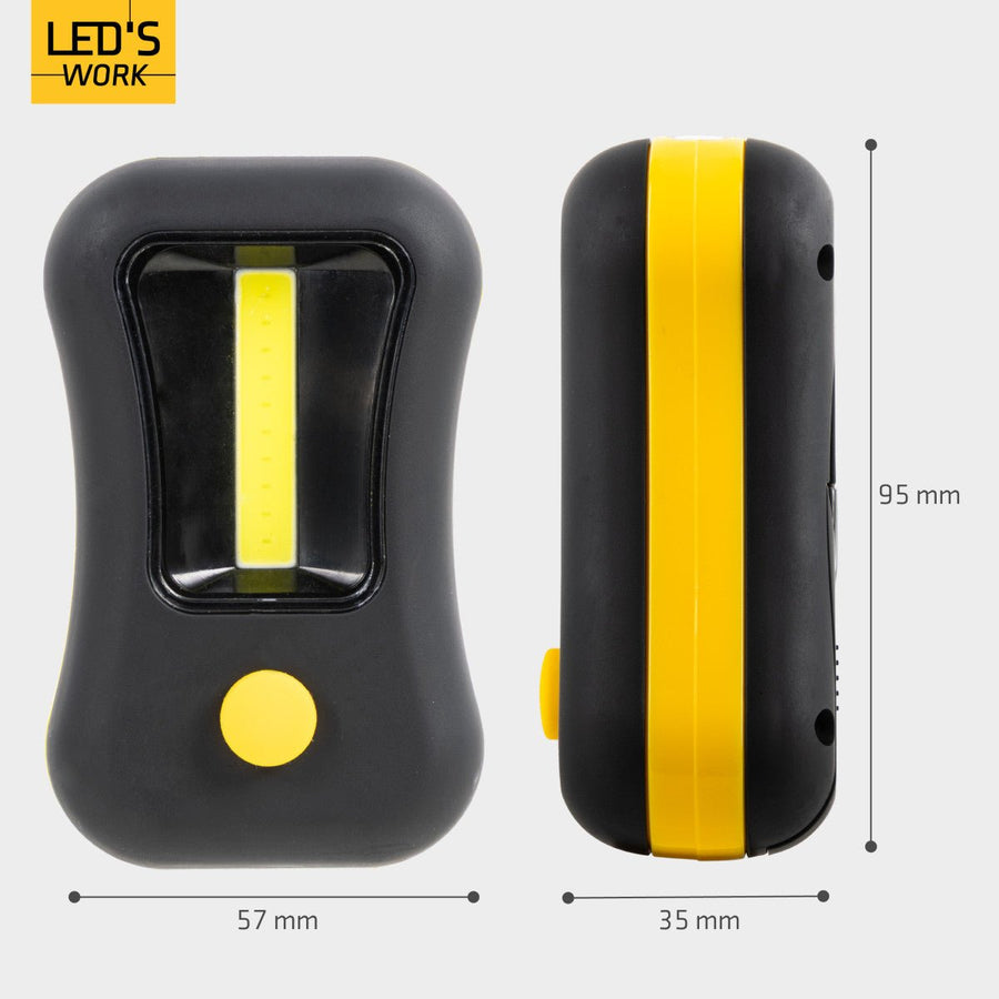 LED's Work MINI Werklamp op batterijen - Draadloos - Werkt op 3 AAA batterijen Bouwlampen led.gl