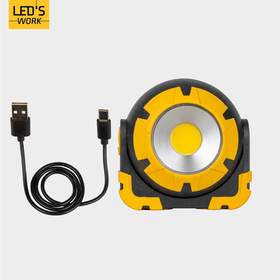 LED's Work Oplaadbare LED Looplamp – Krachtige Draadloze 800 Lumen Werk- & Noodlamp Werklampen led.gl