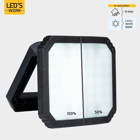 LED's Work Oplaadbare LED werklamp met accu 700 - Draadloos en draagbaar - 10W Bouwlampen led.gl