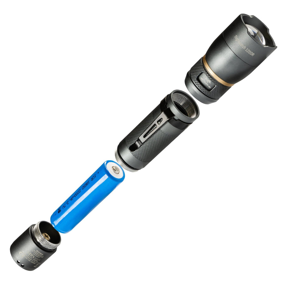 LED's Work Oplaadbare LED Zaklamp - 1200 Lumen - IPX7 Waterdicht - Met 3 lichtstanden led.gl