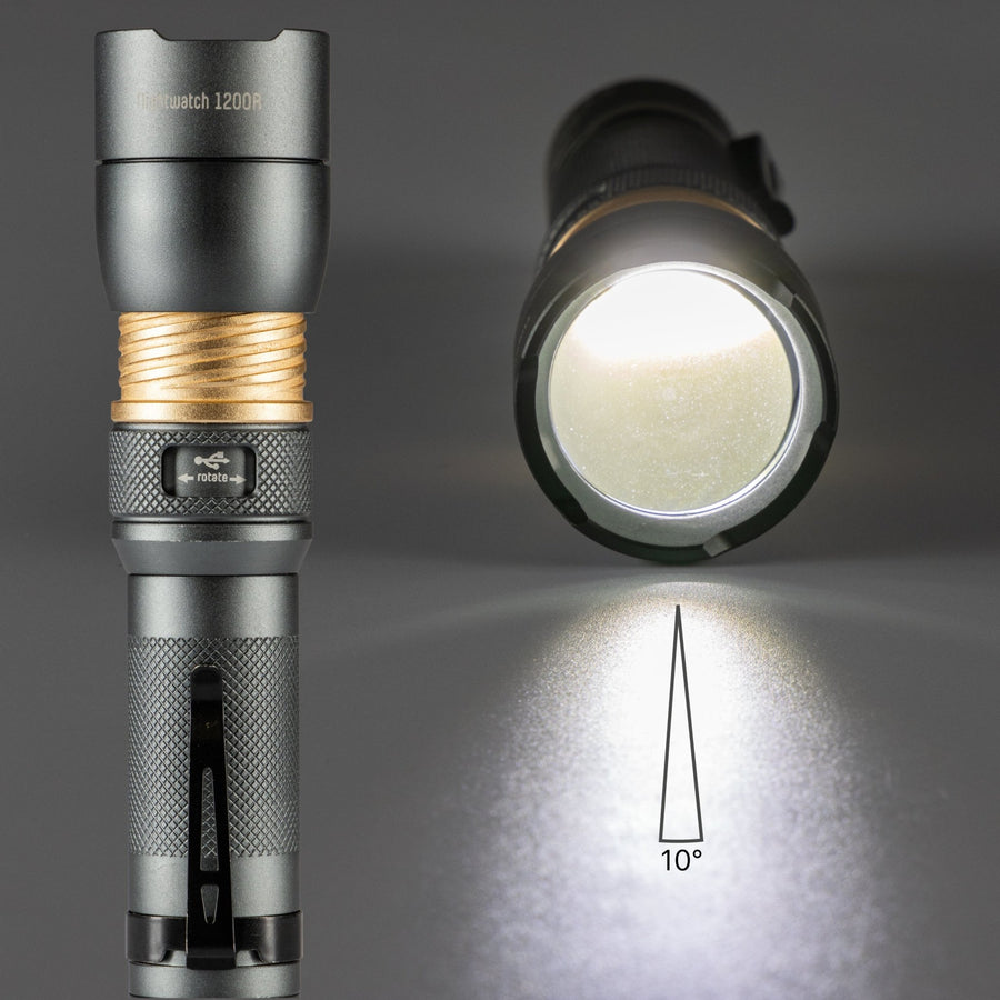 LED's Work Oplaadbare LED Zaklamp - 1200 Lumen - IPX7 Waterdicht - Met 3 lichtstanden led.gl