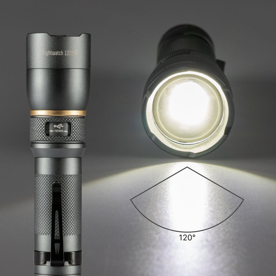 LED's Work Oplaadbare LED Zaklamp - 1200 Lumen - IPX7 Waterdicht - Met 3 lichtstanden led.gl