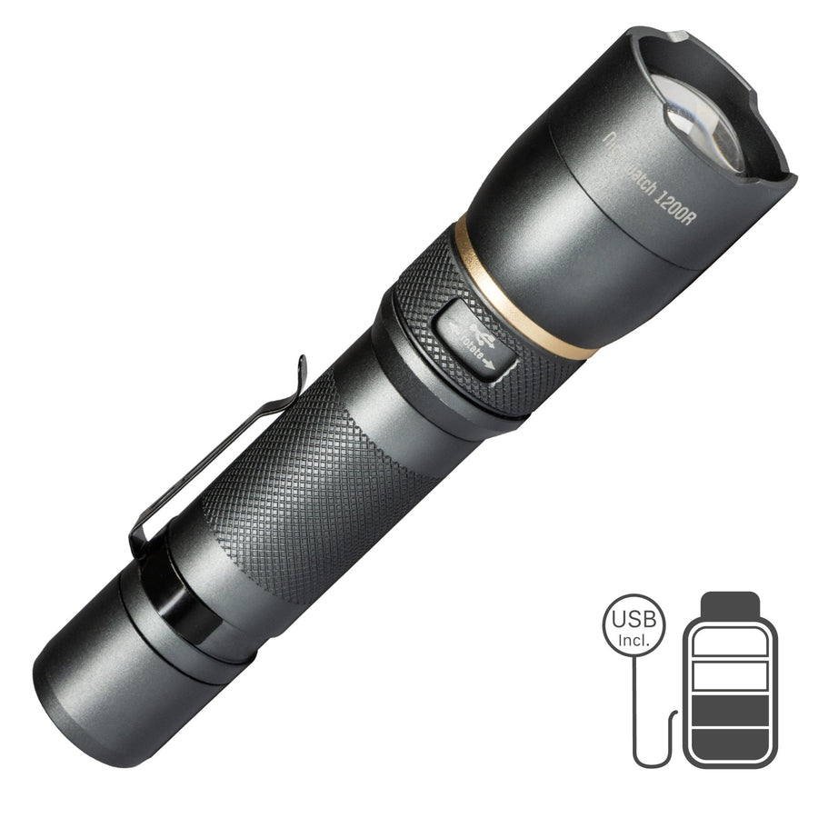 LED's Work Oplaadbare LED Zaklamp - 1200 Lumen - IPX7 Waterdicht - Met 3 lichtstanden led.gl