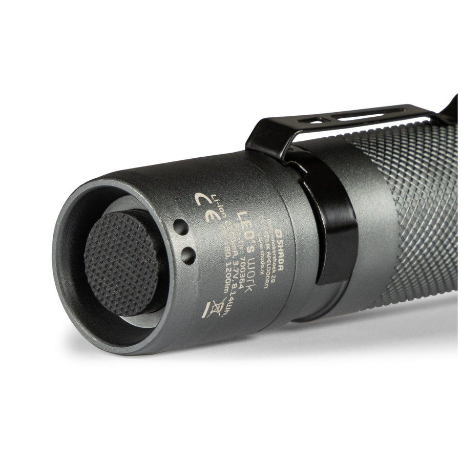 LED's Work Oplaadbare LED Zaklamp - 1200 Lumen - IPX7 Waterdicht - Met 3 lichtstanden led.gl