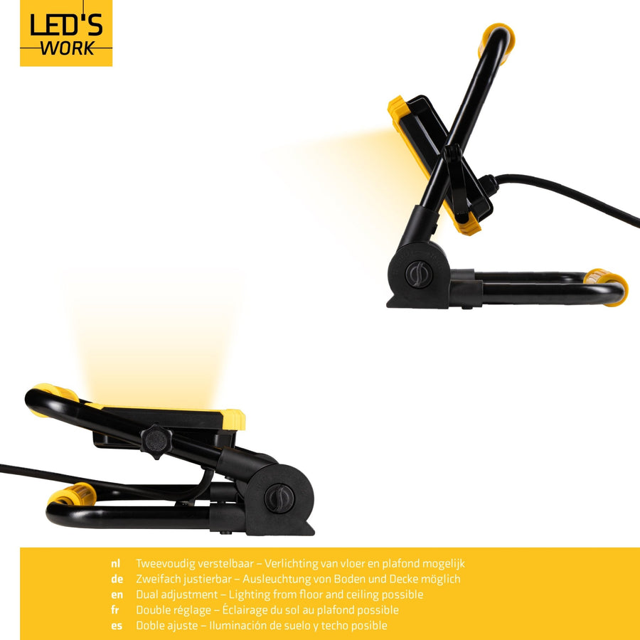 LED's Work Opvouwbare Bouwlamp 3900 - 30W LED - 3 meter kabel Bouwlampen led.gl