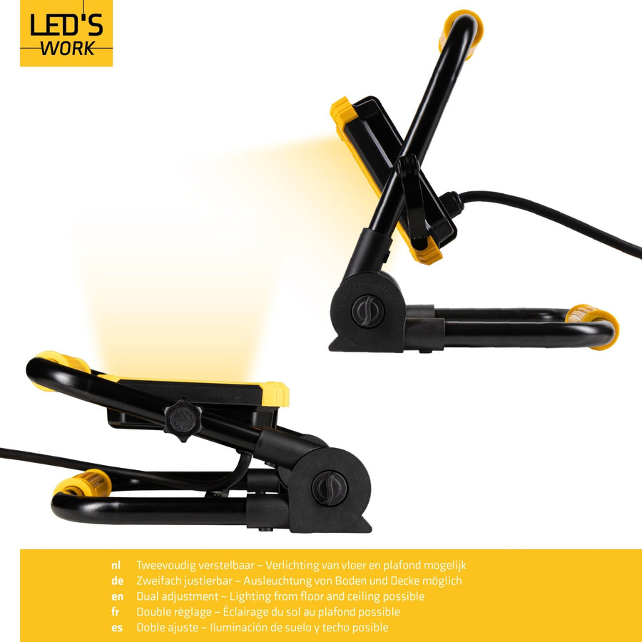 LED's Work Opvouwbare Bouwlamp 6400 - 50W - 5 meter kabel Bouwlampen led.gl