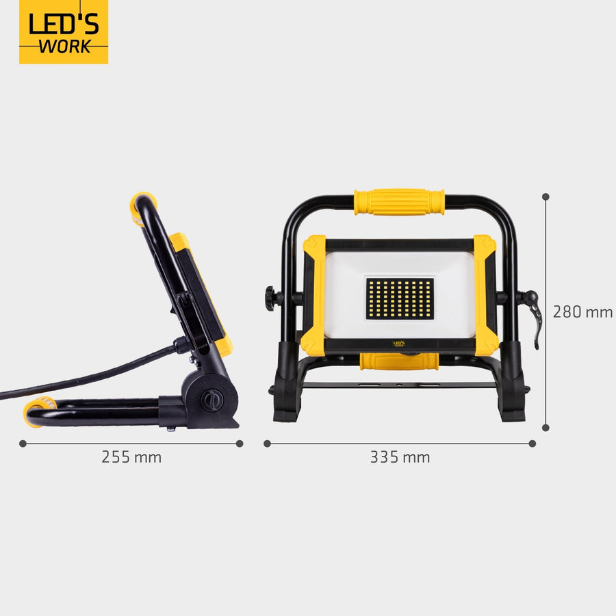 LED's Work Opvouwbare Bouwlamp 6400 - 50W - 5 meter kabel Bouwlampen led.gl