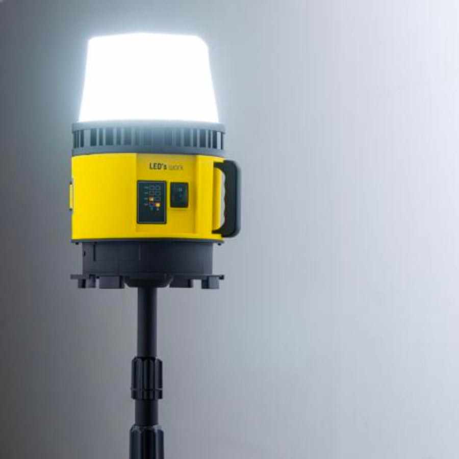 LED's Work 18V Portable LED Bouwlamp 6000lm - Universeel oplaadbaar met 18V accu - 60W led.gl