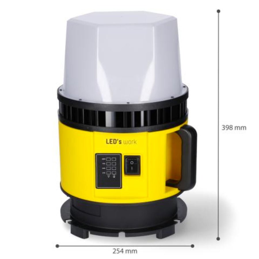 LED's Work 18V Portable LED Bouwlamp 6000lm - Universeel oplaadbaar met 18V accu - 60W led.gl