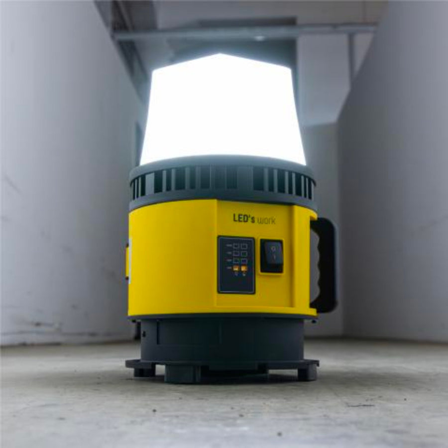 LED's Work 18V Portable LED Bouwlamp 6000lm - Universeel oplaadbaar met 18V accu - 60W led.gl