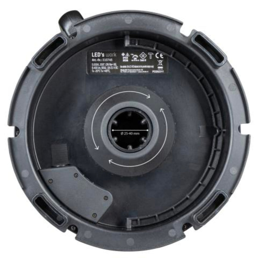 LED's Work 18V Portable LED Bouwlamp 6000lm - Universeel oplaadbaar met 18V accu - 60W led.gl