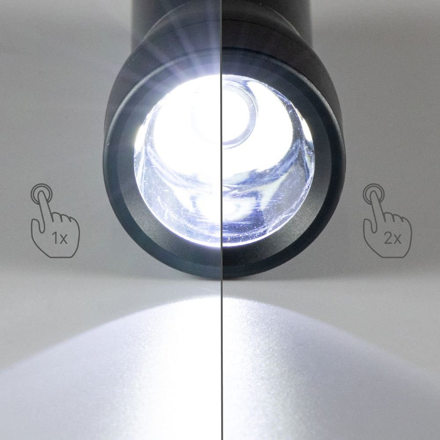 LED's Work Zaklamp op Batterijen (3x AAA) - 120 lumen - IPX4 Spatwaterdicht - Dimbaar in 3 standen led.gl