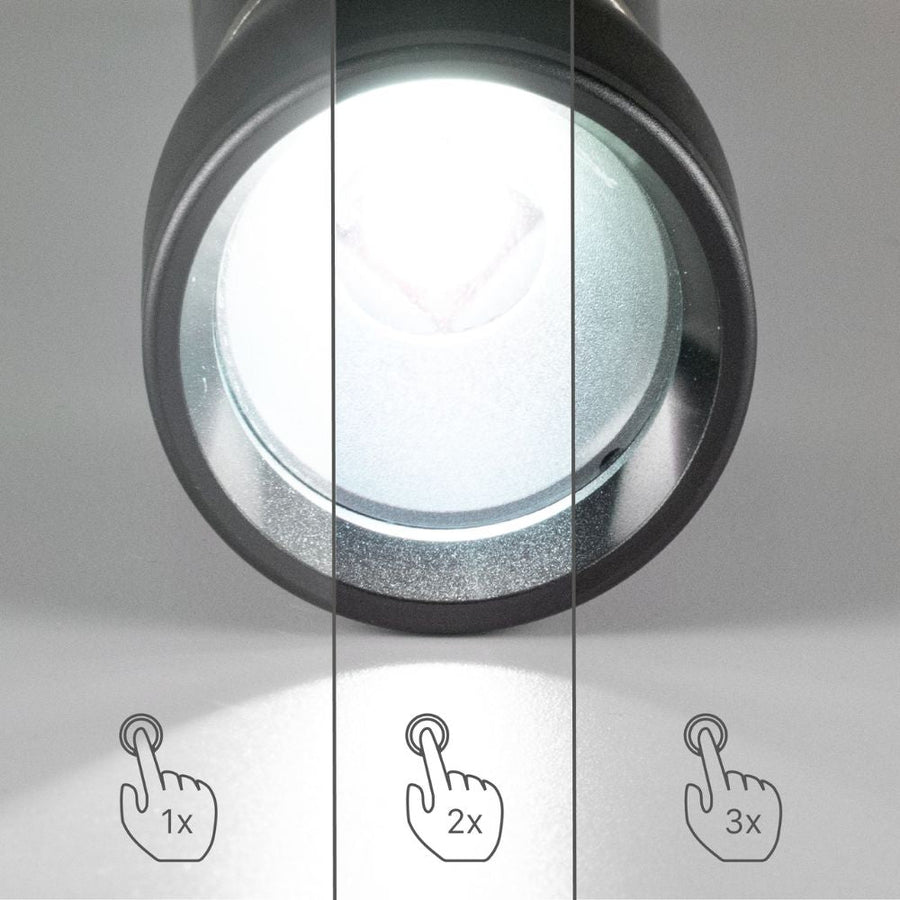 LED's Work Zaklamp op Batterijen (3x AAA) - 450 lumen - IPX4 Spatwaterdicht - Dimbaar in 3 standen led.gl