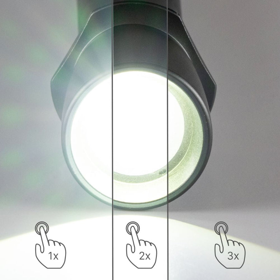 LED's Work Zaklamp op Batterijen (6x AAA) - 900 lumen - IPX4 Spatwaterdicht - Dimbaar in 3 standen led.gl