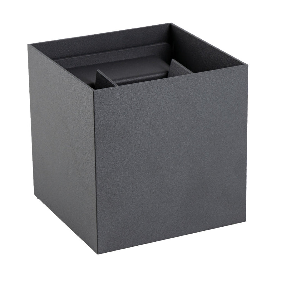 Lumo Cube Antraciet - Wandarmatuur zonder lichtbron - Excl 1xG9 - IP65 Wandlampen led.gl