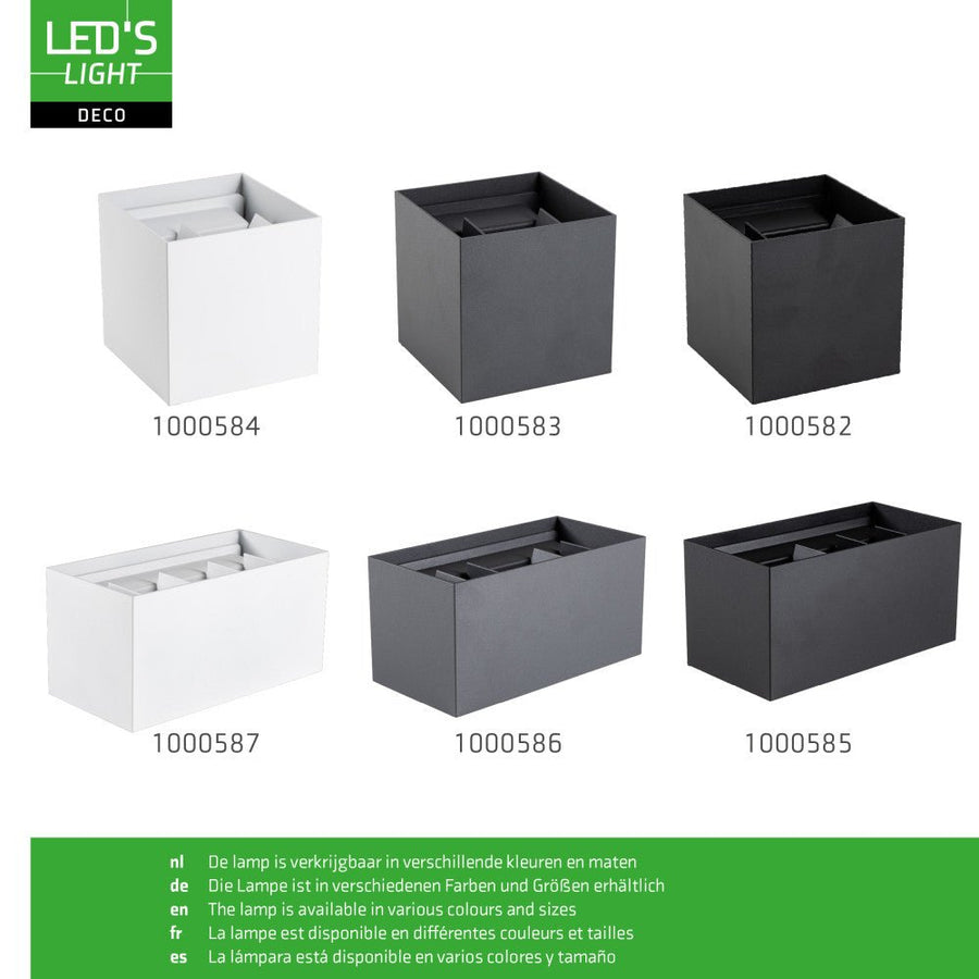 Lumo Cube Antraciet - Wandarmatuur zonder lichtbron - Excl 1xG9 - IP65 Wandlampen led.gl