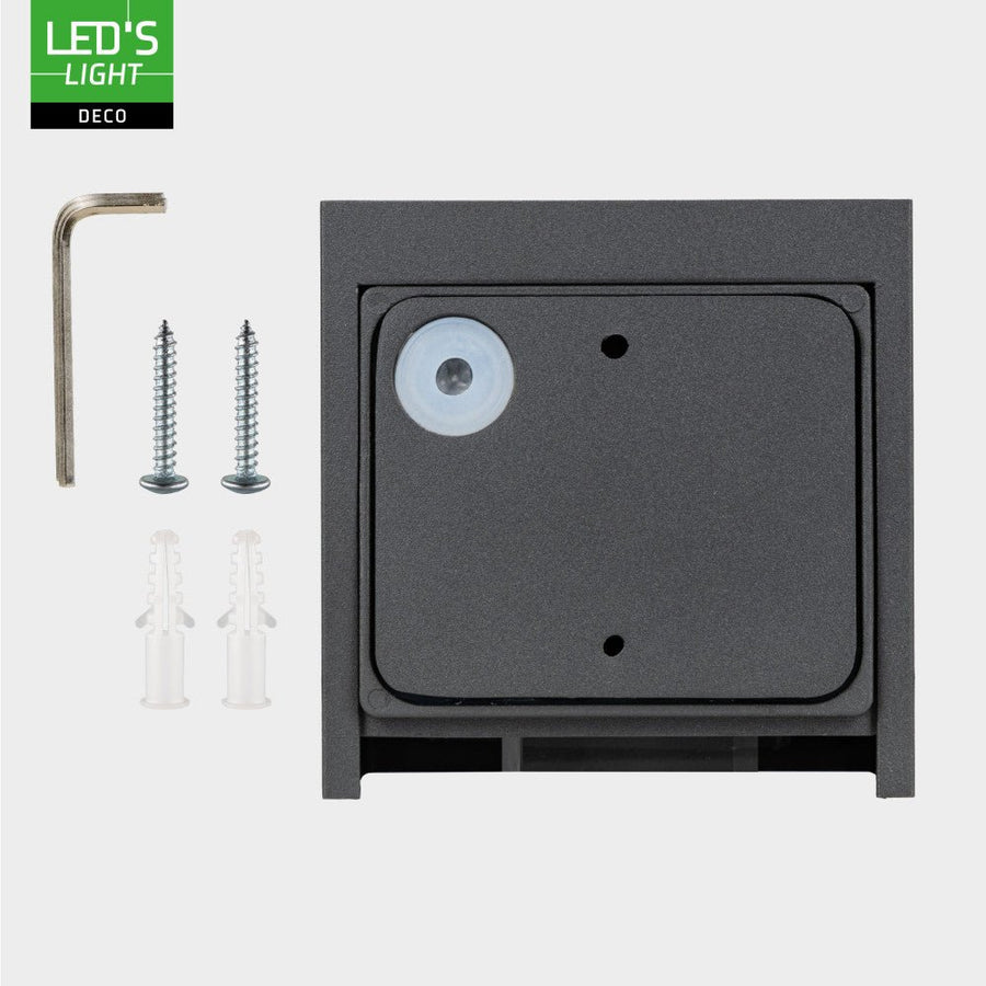 Lumo Cube Antraciet - Wandarmatuur zonder lichtbron - Excl 1xG9 - IP65 Wandlampen led.gl