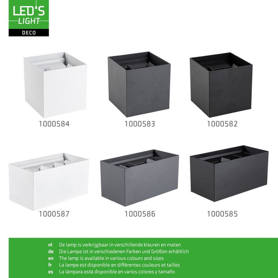 Lumo Cube Wit - Wandarmatuur zonder lichtbron - Excl 1xG9 - IP65 Wandlampen led.gl