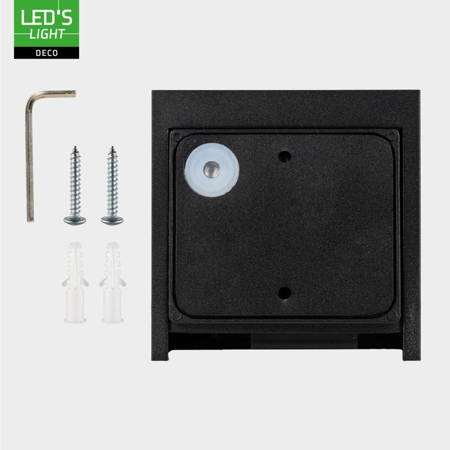 Lumo Cube Zwart - Wandarmatuur zonder lichtbron - Excl 1xG9 - IP65 Wandlampen led.gl