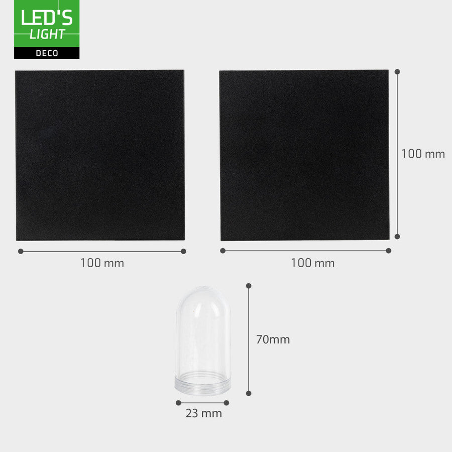 Lumo Cube Zwart - Wandarmatuur zonder lichtbron - Excl 1xG9 - IP65 Wandlampen led.gl