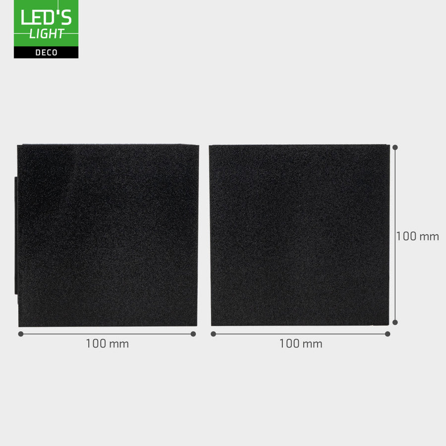 Lumo Qube Wandlamp Buitenlamp met Lichtbron - wandarmatuur - 380lm 1800K - Zwart - IP54 Wandlampen led.gl