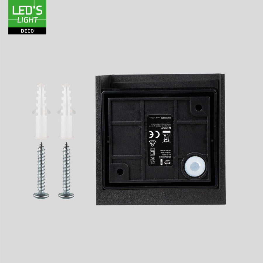 Lumo Qube Wandlamp Buitenlamp met Lichtbron - wandarmatuur - 380lm 1800K - Zwart - IP54 Wandlampen led.gl