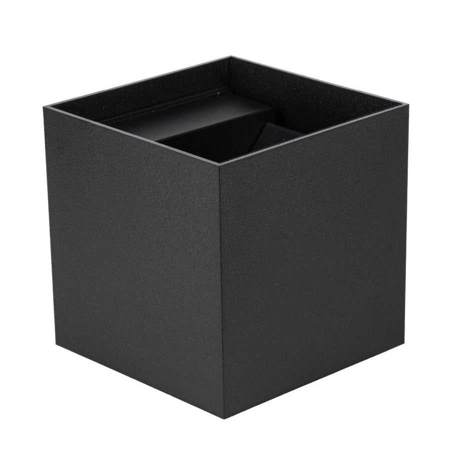 Lumo Qube Wandlamp Buitenlamp met Lichtbron - wandarmatuur - 380lm 1800K - Zwart - IP54 Wandlampen led.gl