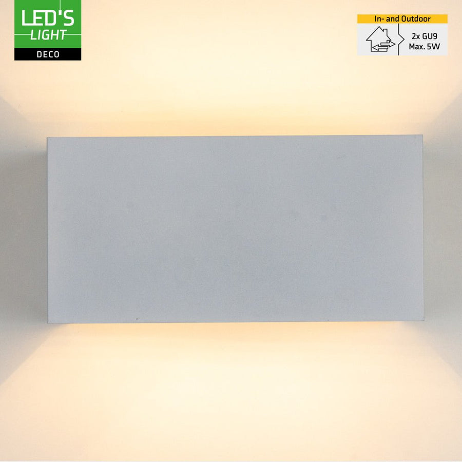 Lumo Recta Wit - Wandarmatuur zonder lichtbron - Excl 2xG9 - IP65 Wandlampen led.gl