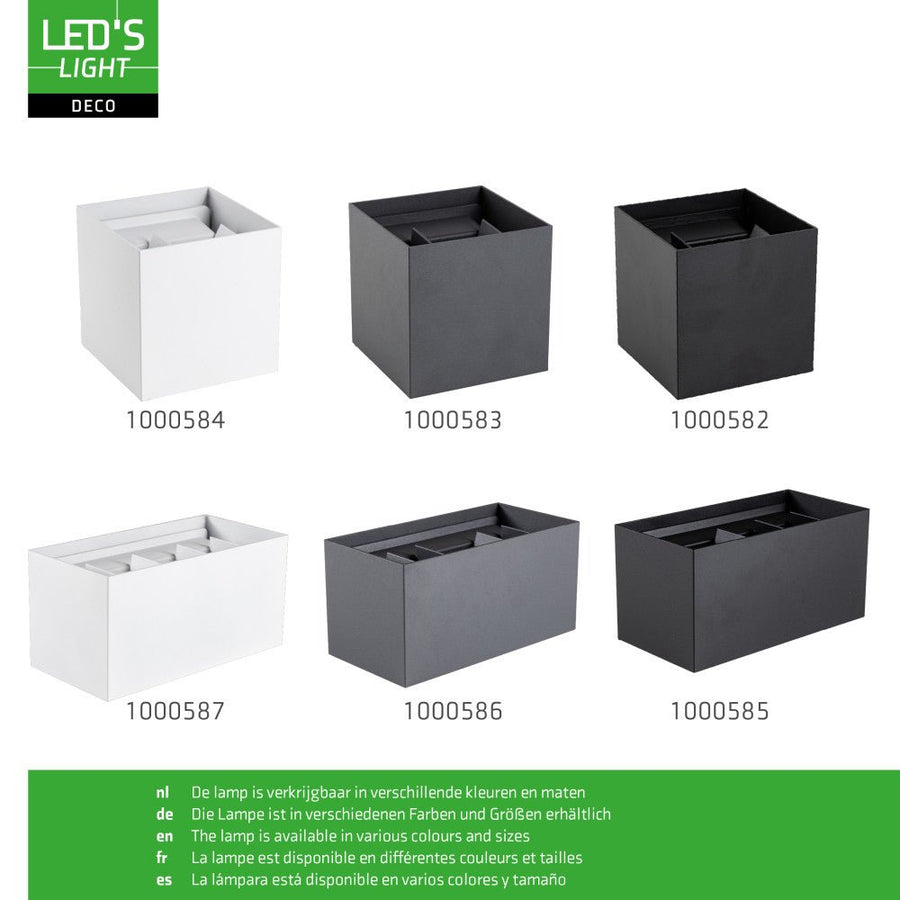 Lumo Recta Zwart - Wandarmatuur zonder lichtbron - Excl 2xG9 - IP65 Wandlampen led.gl