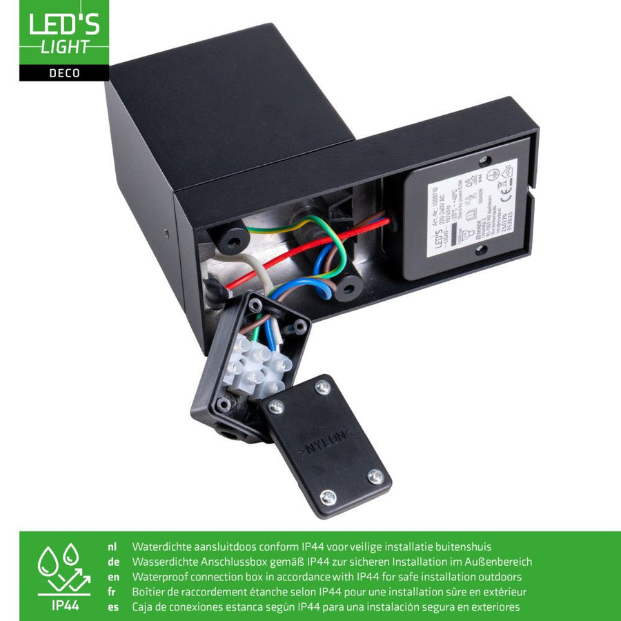 NØRD Down Sensor - Aluminium - 1xGU10 - Zwart - IP44 led.gl