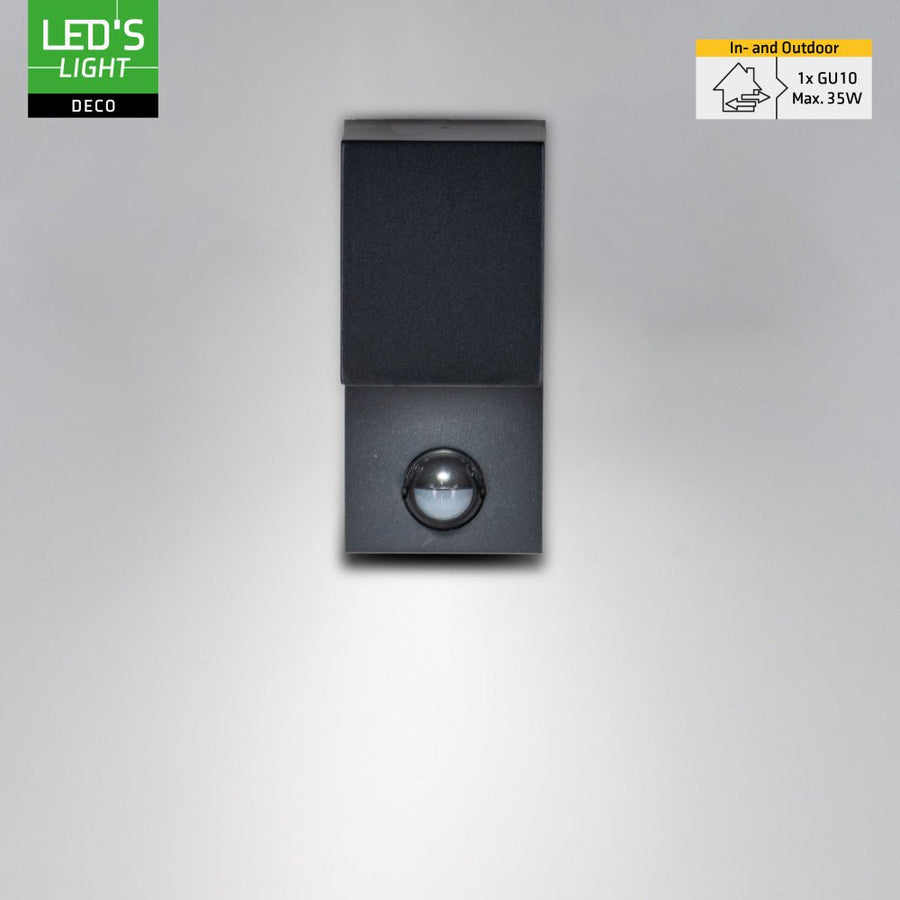 NØRD Down Sensor - Aluminium - 1xGU10 - Zwart - IP44 led.gl