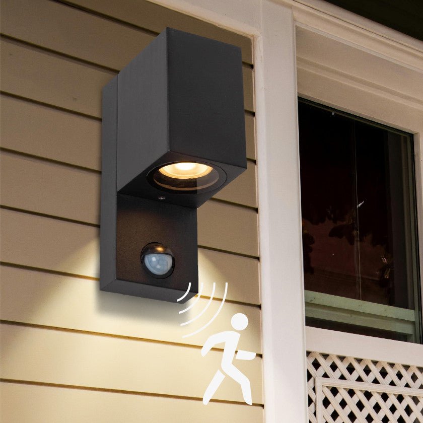 NØRD Down Sensor - Aluminium - 1xGU10 - Zwart - IP44 led.gl