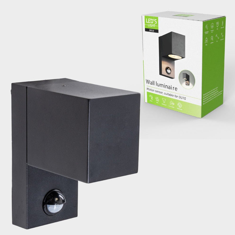 NØRD Down Sensor - Aluminium - 1xGU10 - Zwart - IP44 led.gl