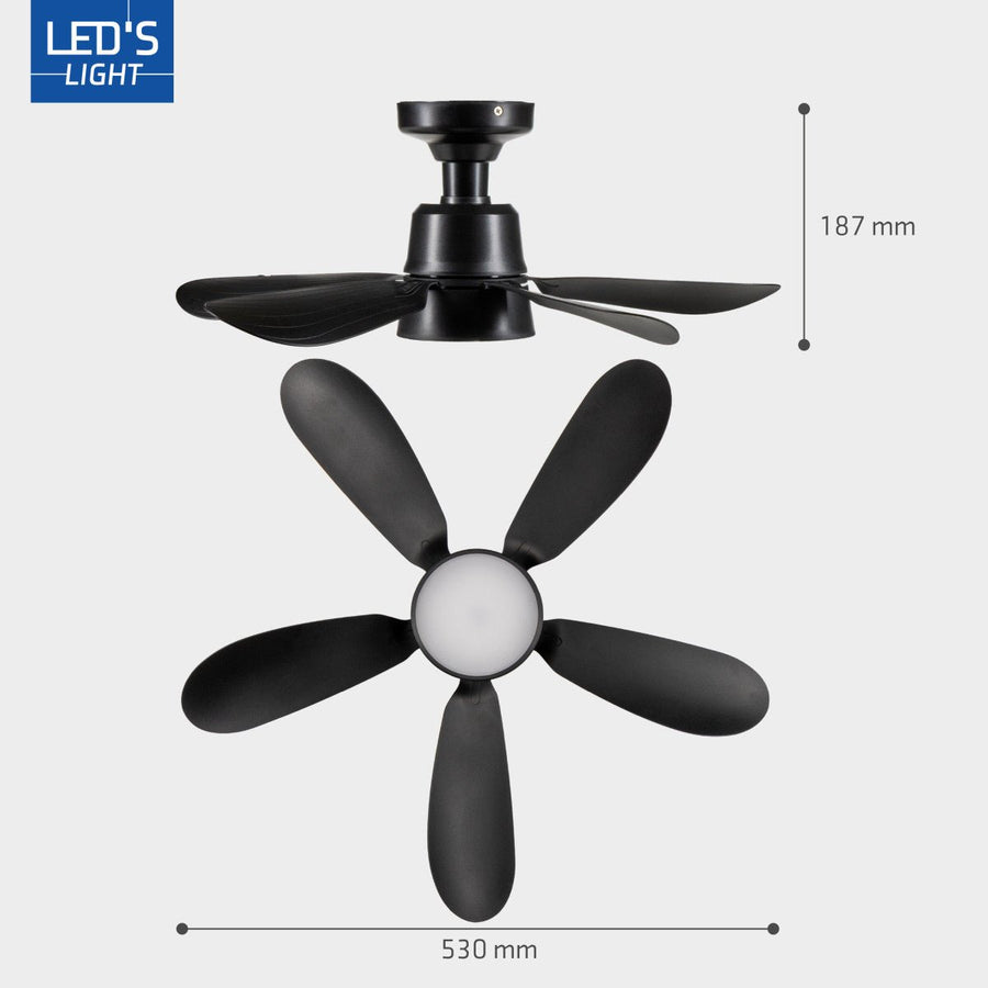 Plafondlamp met ventilator - 25W 1100lm 3000K/6500K Verwijderbare bladen Gemakkelijke installatie Plafondventilatoren led.gl