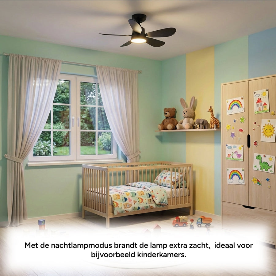 Plafondlamp met ventilator - 25W 1100lm 3000K/6500K Verwijderbare bladen Gemakkelijke installatie Plafondventilatoren led.gl